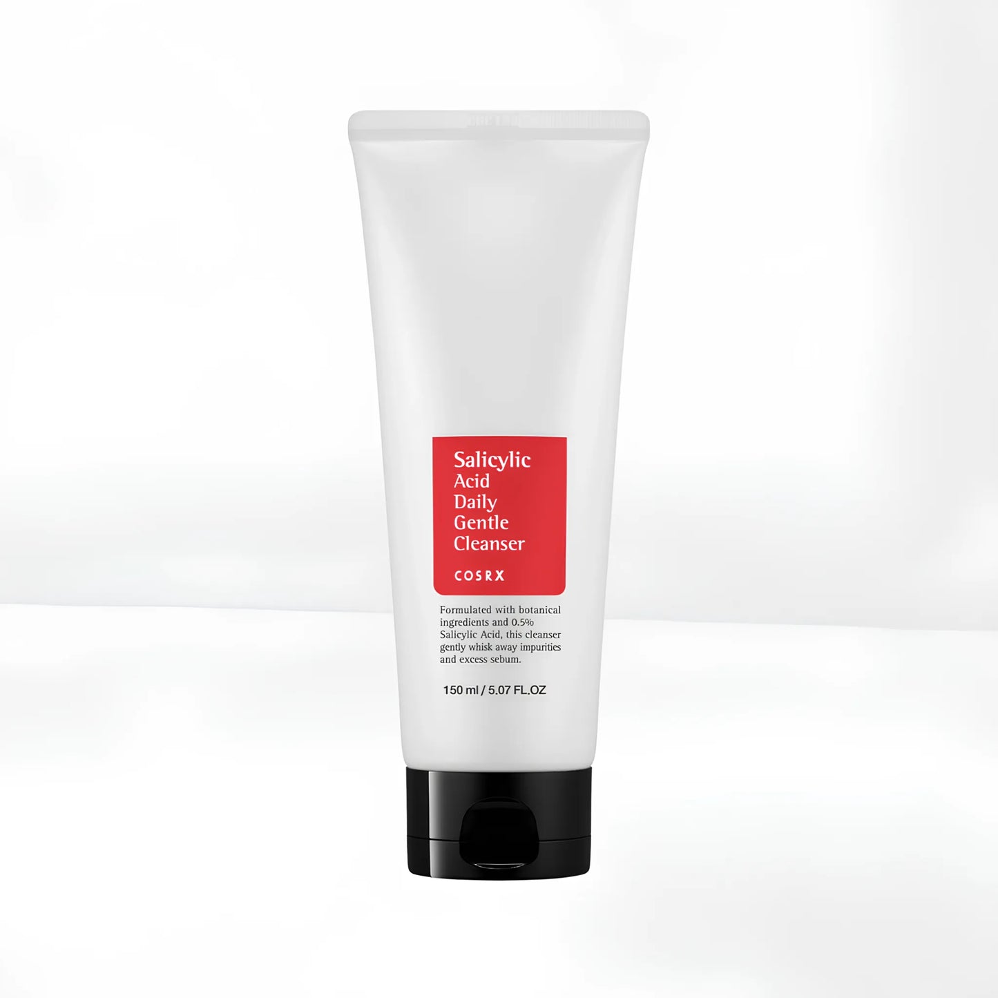 COSRX Salicylic Acid Daily Gentle Cleanser 150ml, σωληνάριο με τζελ καθαρισμού για απαλή απολέπιση και φρέσκια επιδερμίδα.