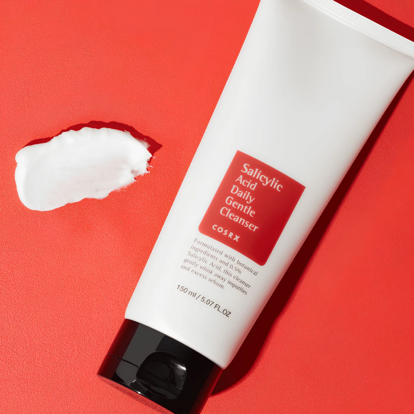 COSRX Salicylic Acid Daily Gentle Cleanser 150ml, τζελ καθαρισμού σε κομψή συσκευασία για υγιές, καθαρό δέρμα.