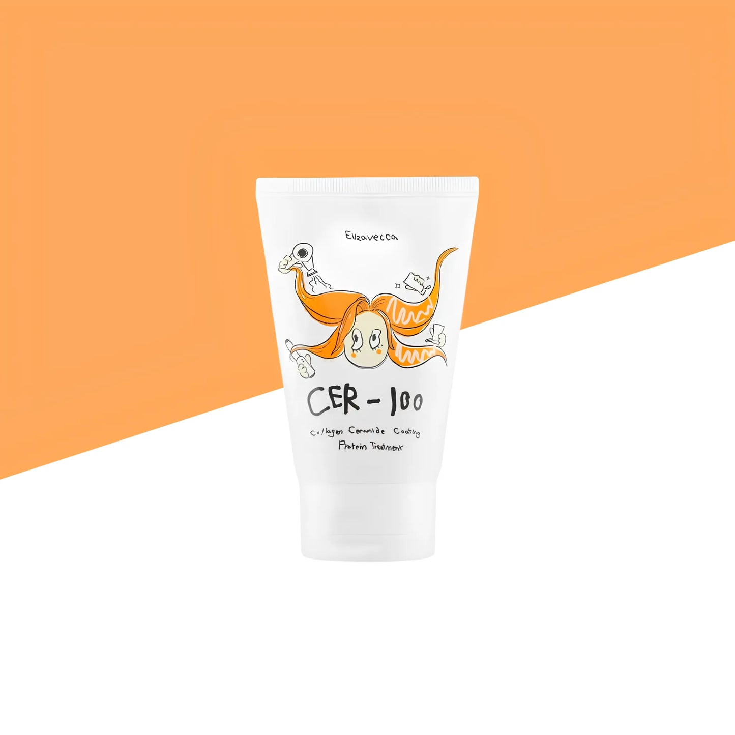 Elizavecca Milky Piggy Collagen Ceramide Coating Protein Treatment 100ml, με το κομψό μπουκάλι να φαίνεται καθαρά, θρέφει και αναδομεί τα ταλαιπωρημένα μαλλιά.