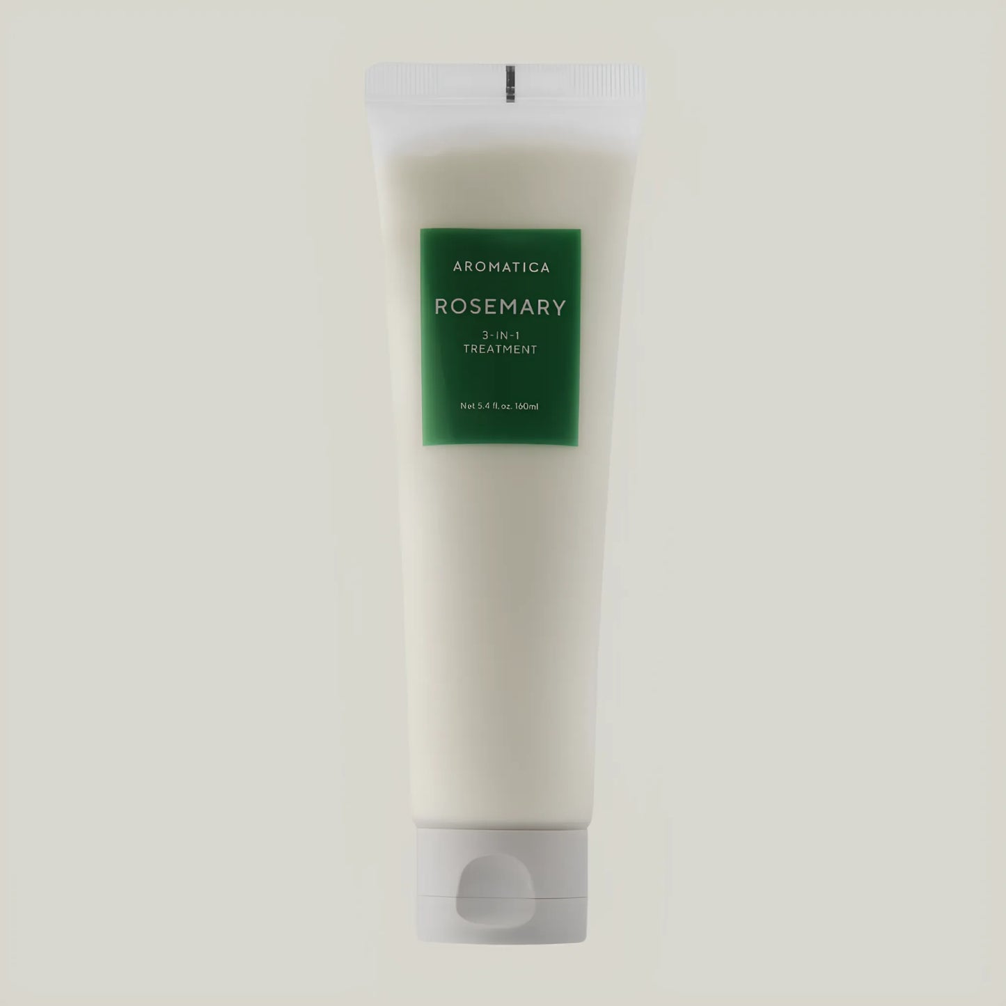Aromatica Rosemary Scalp 3-in-1 Treatment Rosemary Hair Conditioner 160ml, με κομψή συσκευασία, εμπλουτισμένο με εκχυλίσματα δενδρολίβανου για ενδυνάμωση και θρέψη του τριχωτού της κεφαλής και των μαλλιών.