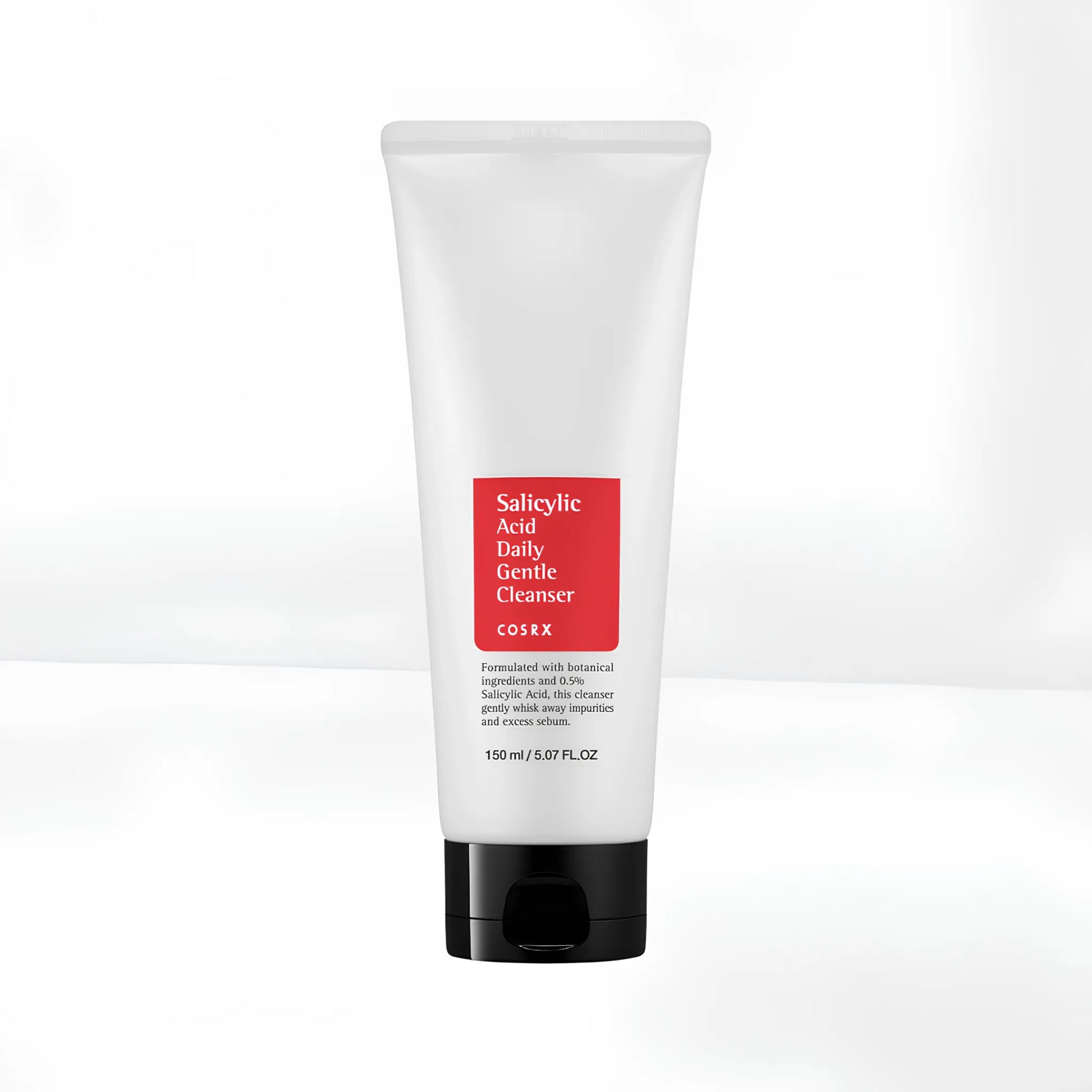 COSRX Salicylic Acid Daily Gentle Cleanser 150ml, σωληνάριο με τζελ καθαρισμού για απαλή απολέπιση και φρέσκια επιδερμίδα.