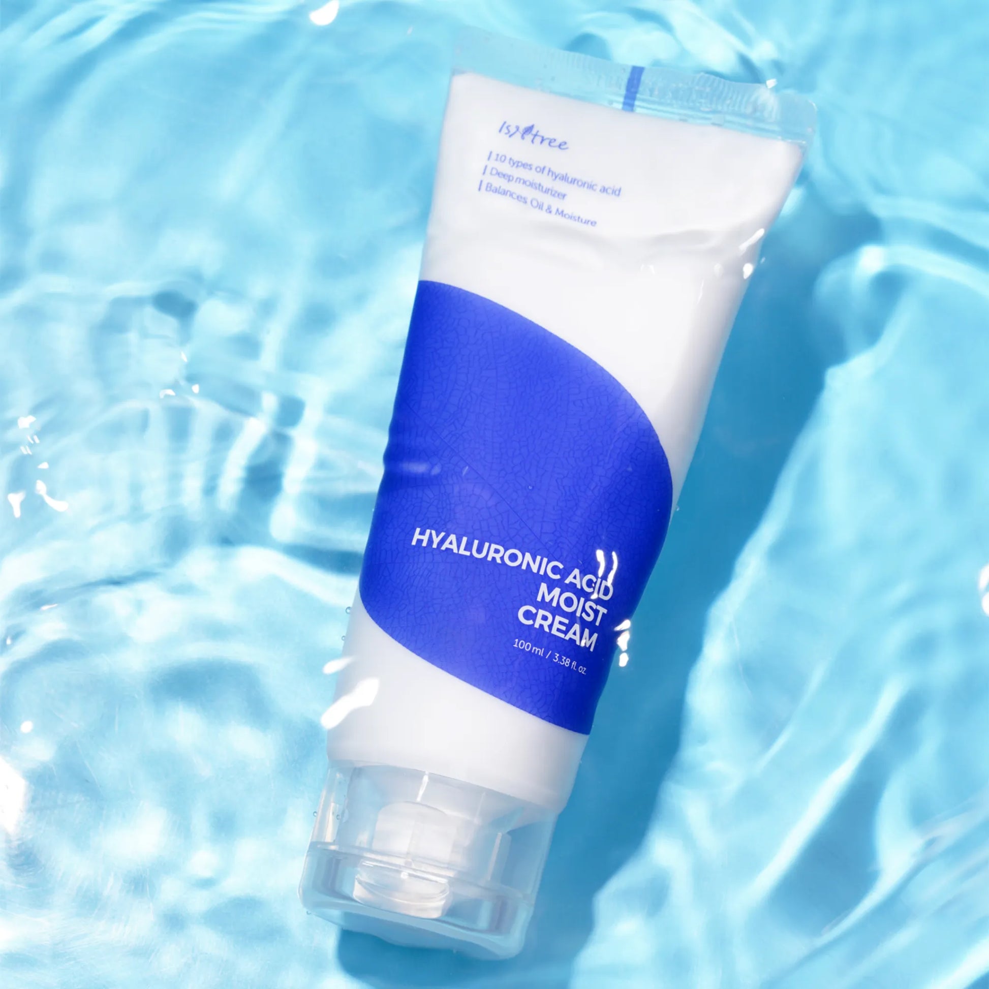 Isntree Hyaluronic Acid Moist Cream 100ml, προσφέρει βαθιά ενυδάτωση και θρέψη στην επιδερμίδα.
