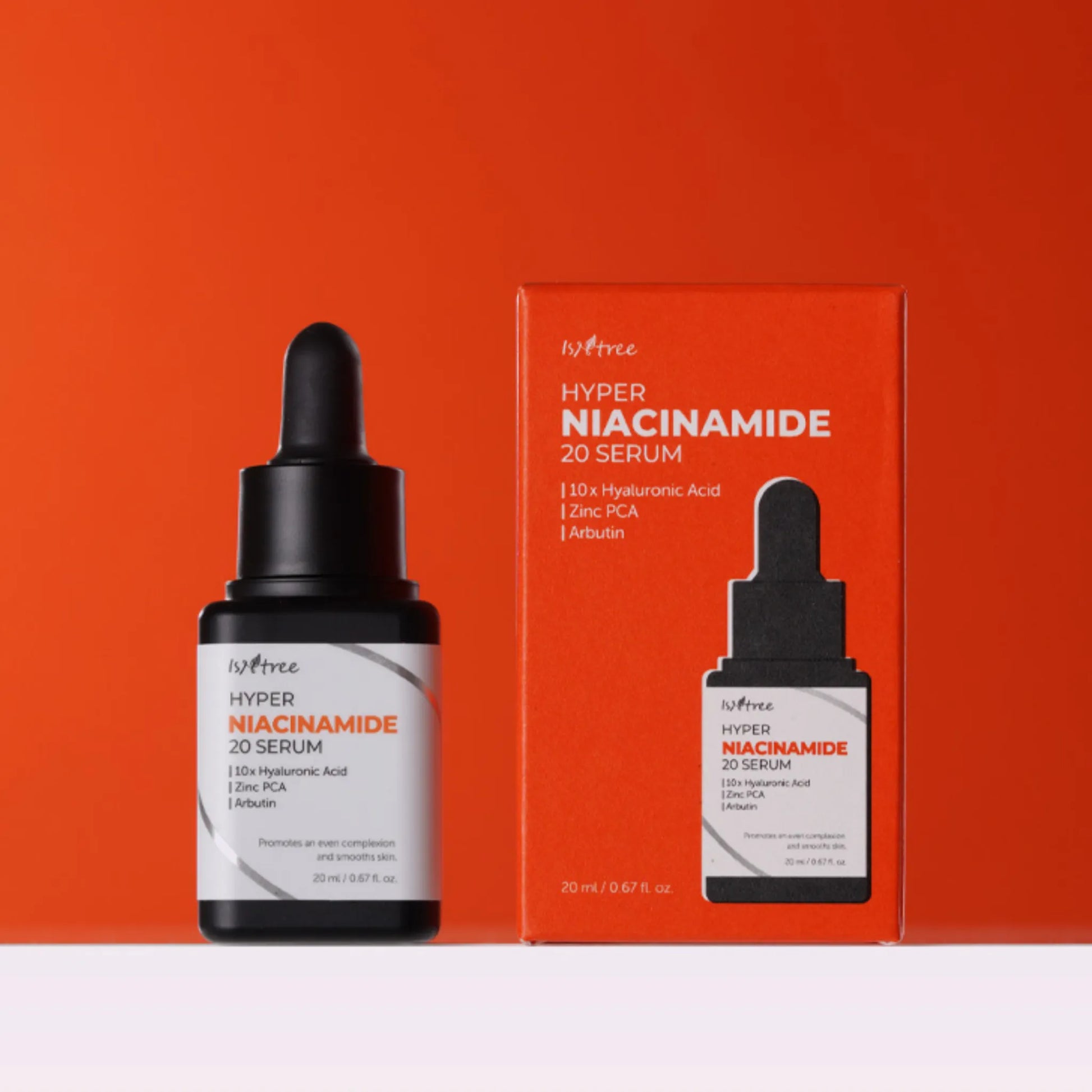 Isntree Hyper Niacinamide 20 Serum 20ml, προσφέρει ενίσχυση της φωτεινότητας και μειώνει τις κηλίδες και τις ατέλειες.
