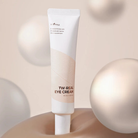 Isntree TW-Real Eye Cream 30ml – Ενυδατική κρέμα ματιών με φυσικά συστατικά για φωτισμό και μείωση των μαύρων κύκλων.