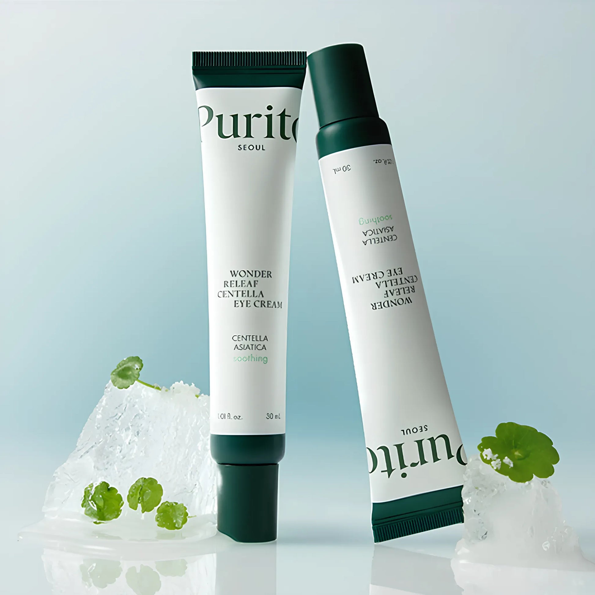 Purito SEOUL Wonder Releaf Centella Eye Cream 30ml, με το προϊόν να φαίνεται καθαρά, καταπραΰνει και ενυδατώνει την περιοχή γύρω από τα μάτια με εκχύλισμα Centella.