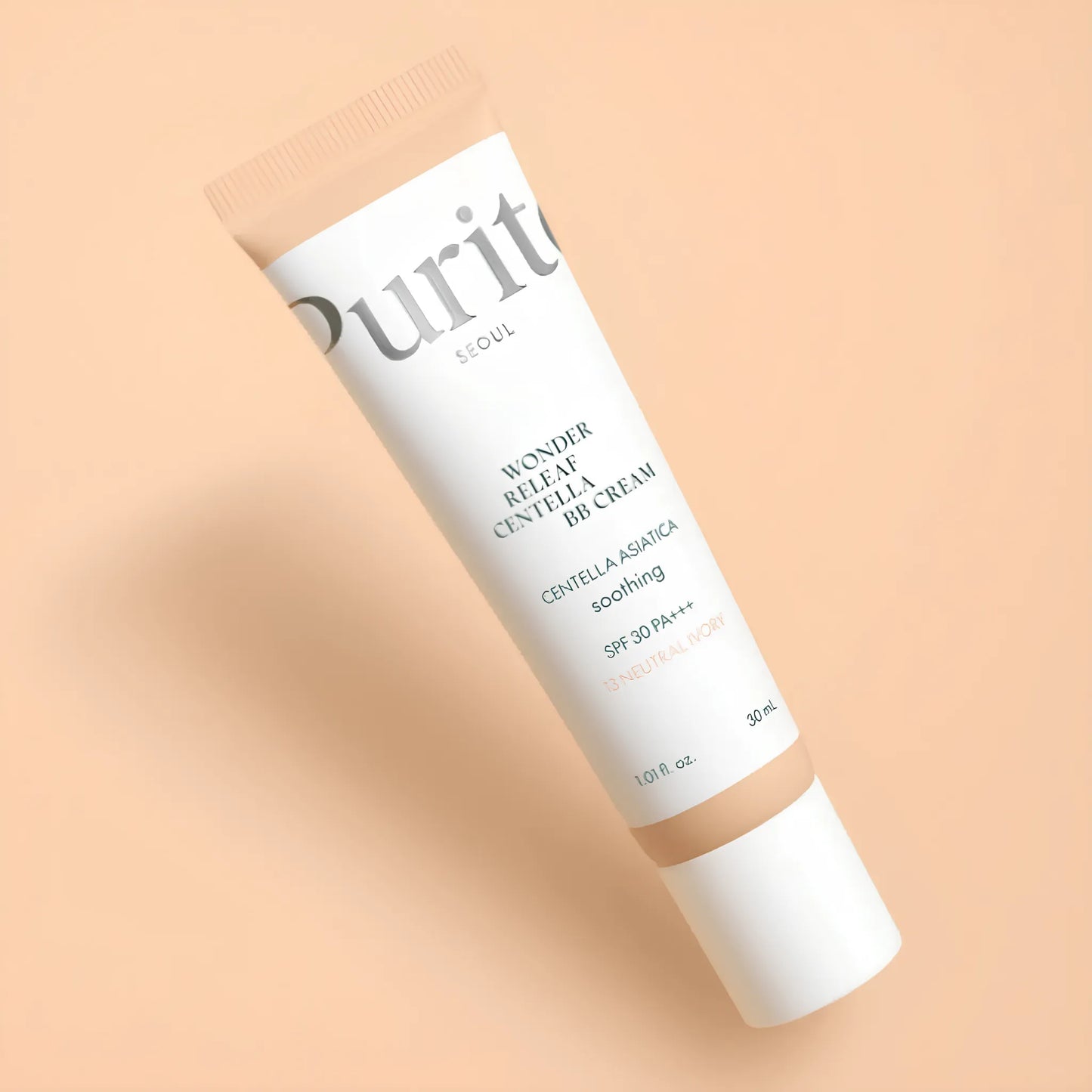 Purito SEOUL Wonder Releaf Centella BB Cream #13 Neutral Ivory 30ml, προσφέρει κάλυψη και προστασία με εκχύλισμα Centella για ενυδάτωση.