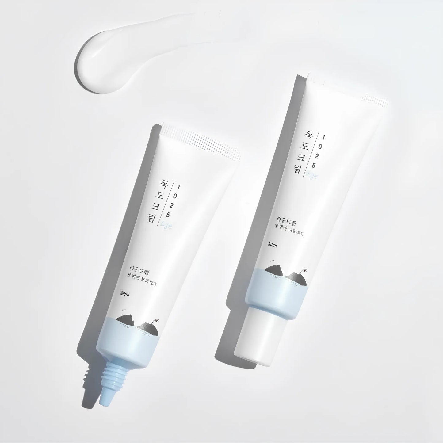 Round Lab 1025 DOKDO Eye Cream 30ml, με τη συσκευασία να διακρίνεται, μειώνει τα σημάδια κούρασης και φωτίζει την περιοχή των ματιών.