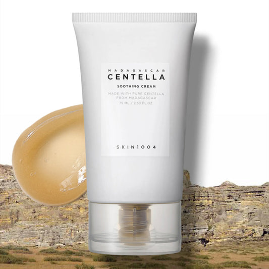 Skin1004 Madagascar Centella Soothing Cream 75ml, με την υφή της κρέμας να ξεχωρίζει, προσφέρει ήπια φροντίδα και θρέψη στην επιδερμίδα.