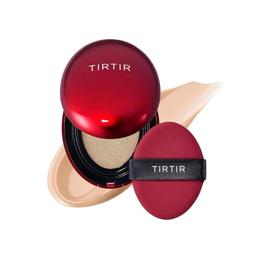 TIRTIR Mask Fir Red Mini Cushion 23N Sand 4.5g, με τη συσκευασία να φαίνεται καθαρά, προσφέρει φυσική κάλυψη και ματ φινίρισμα για την επιδερμίδα.
