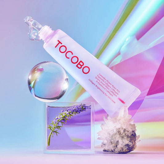TOCOBO Collagen Brightening Eye Gel Cream 30ml, με τη συσκευασία να φαίνεται καθαρά, προσφέρει ενυδάτωση και φωτεινότητα στην περιοχή γύρω από τα μάτια με κολλαγόνο.