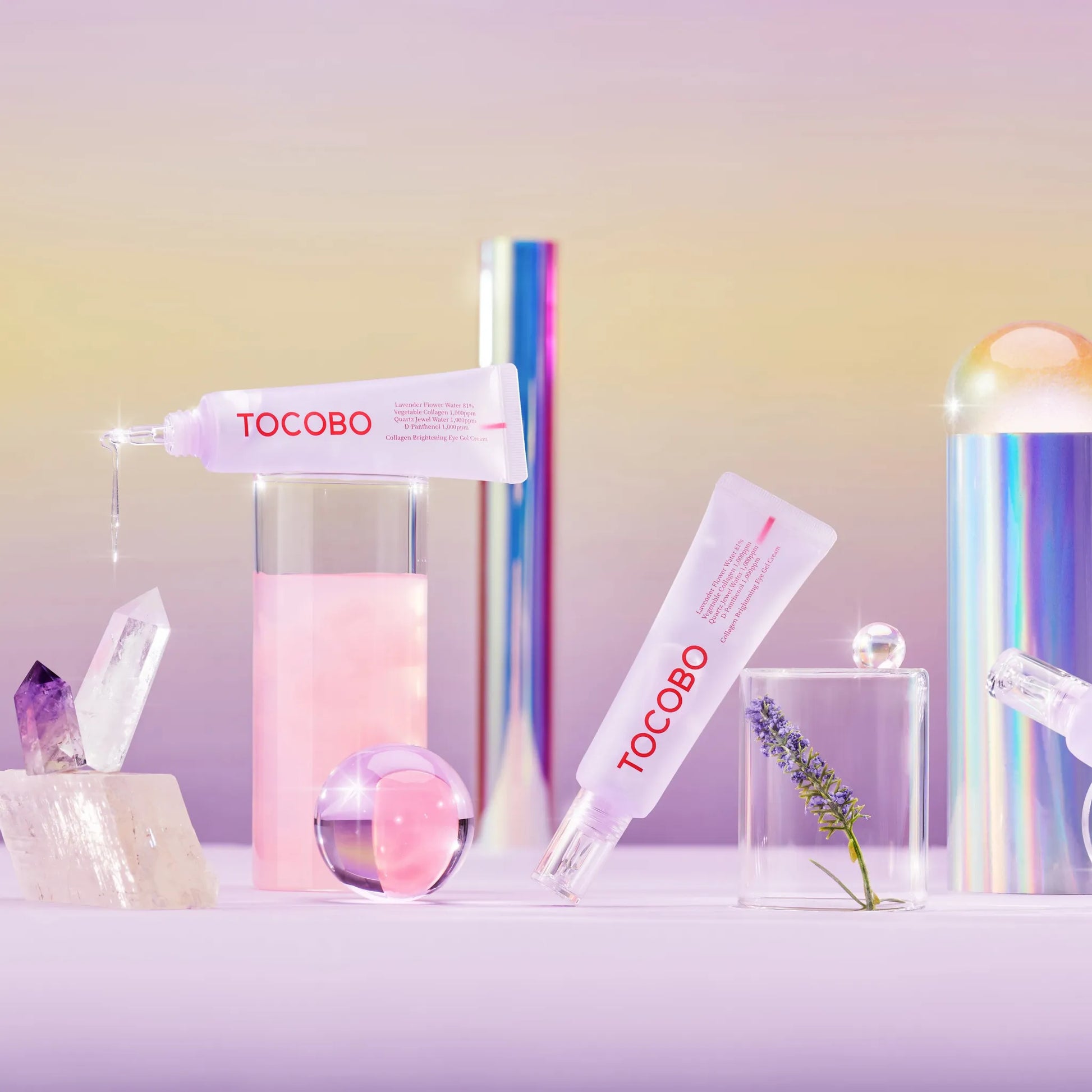 TOCOBO Collagen Brightening Eye Gel Cream 30ml, με το προϊόν να διακρίνεται, μειώνει τις λεπτές γραμμές και χαρίζει λάμψη στην περιοχή των ματιών.